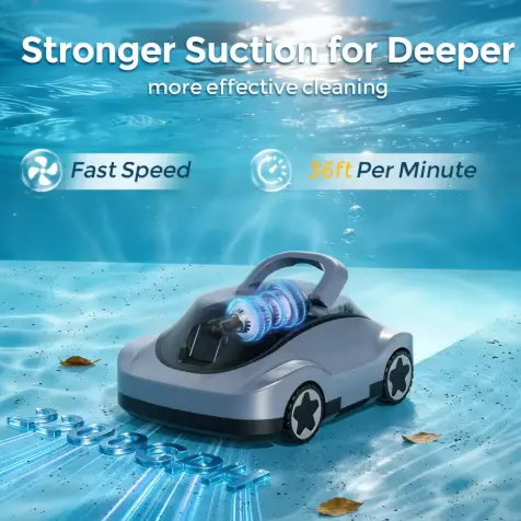 Pembersih Kolam Robot Tanpa Kord dengan Vakum Sedutan Kuat